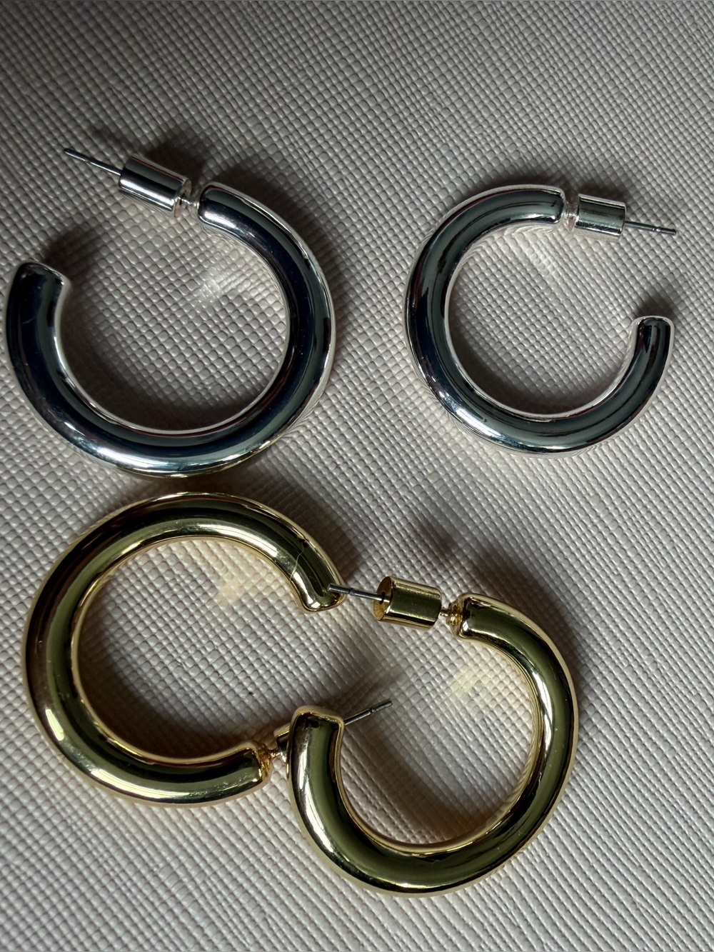 Electric Picks Classic Gold and Silver Hoop Earrings